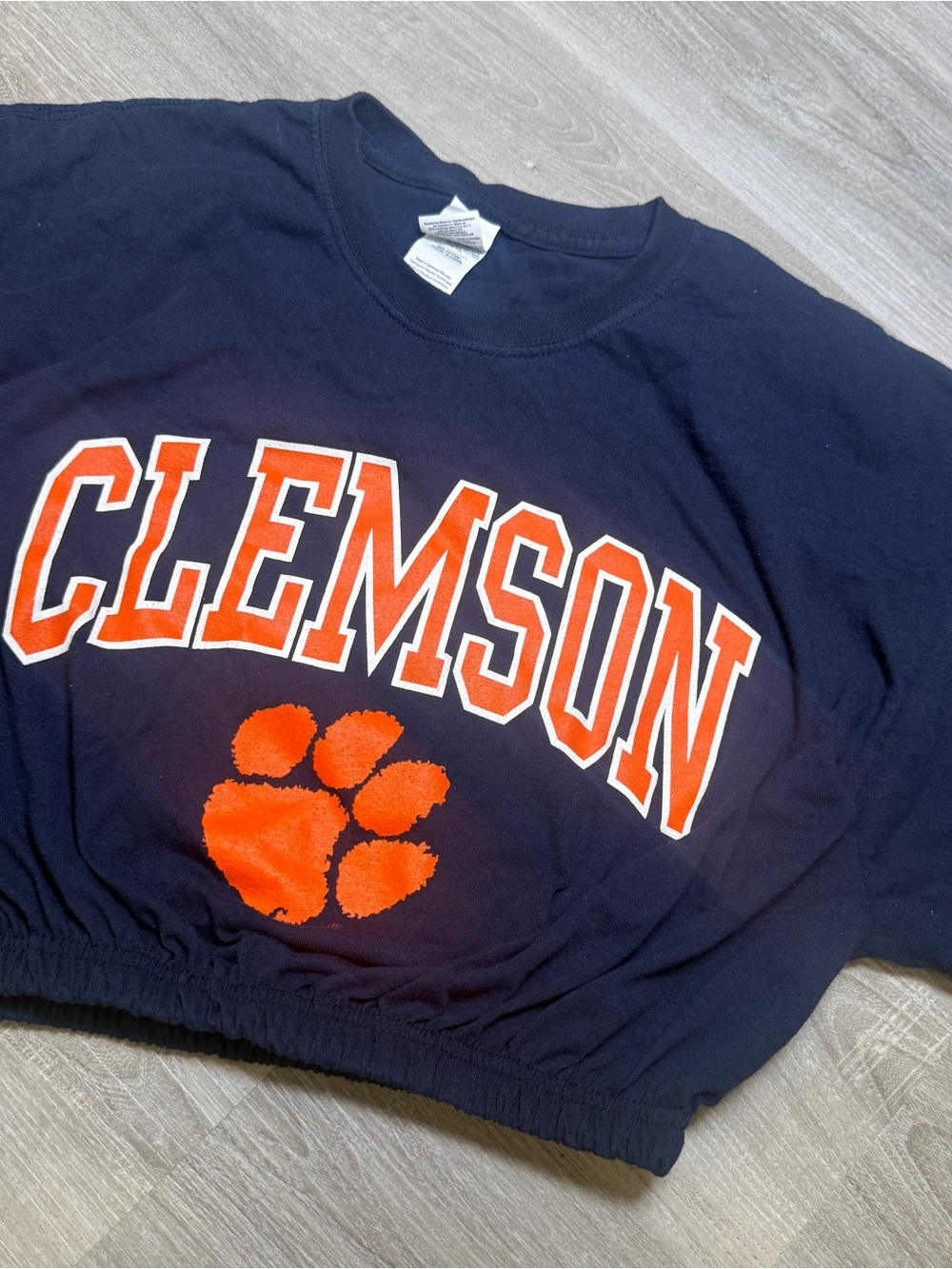 Clemson Reworked Custom Crop Top - Picture 4 of 5